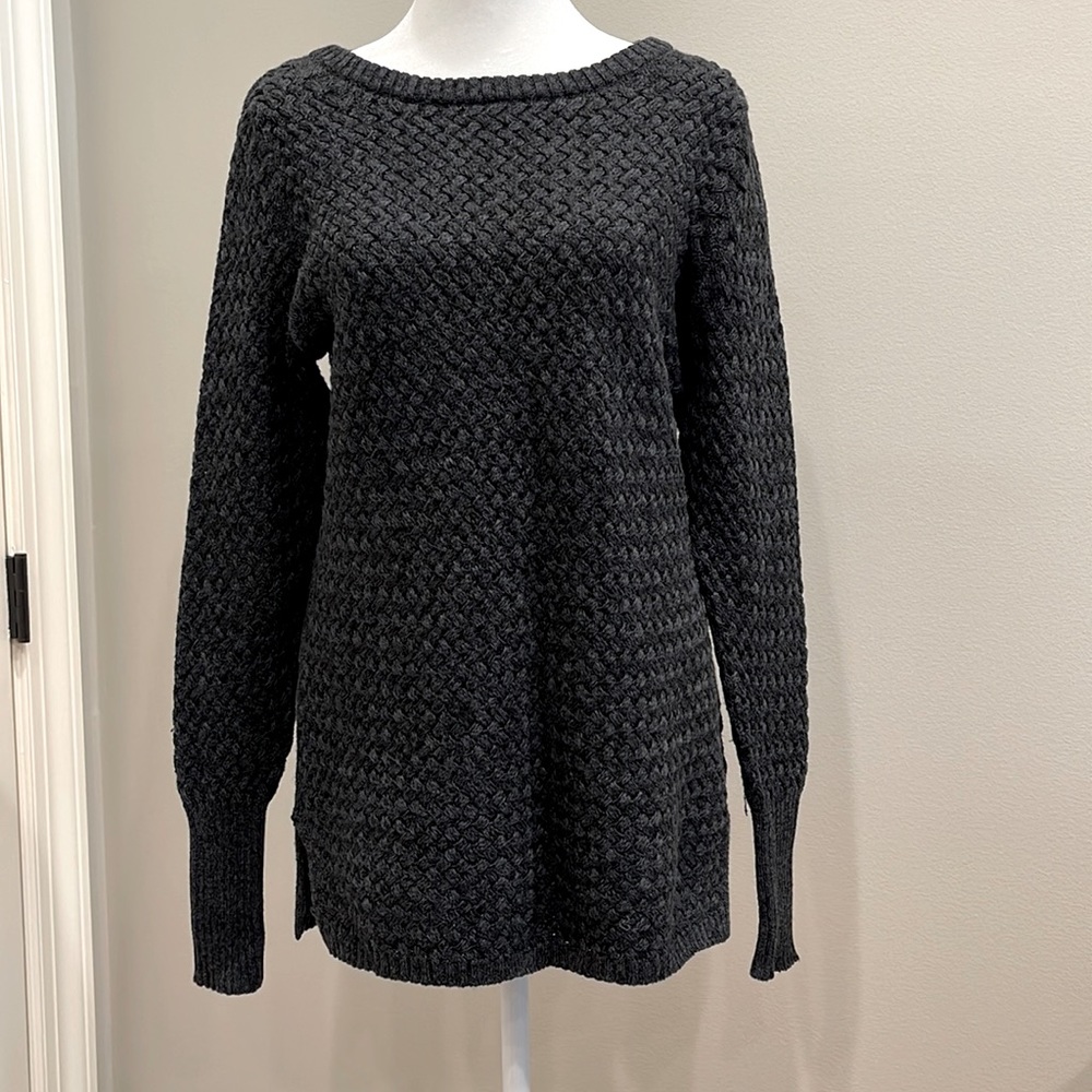 Athleta dark grey cozy knit sweater, medium